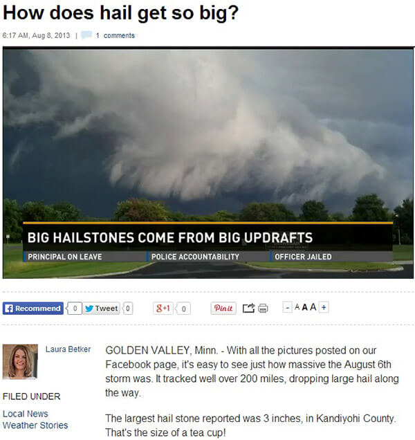Byram Township, NJ Roofing Contractors on the Science of Hailstorms