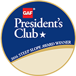 2016 Steep Slope Award Winner | GAF President's Club