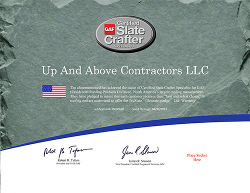 GAF Certified Slate Crafter