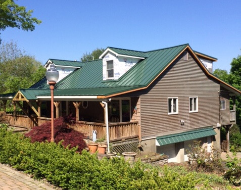 Construction Of Green Metal Roof