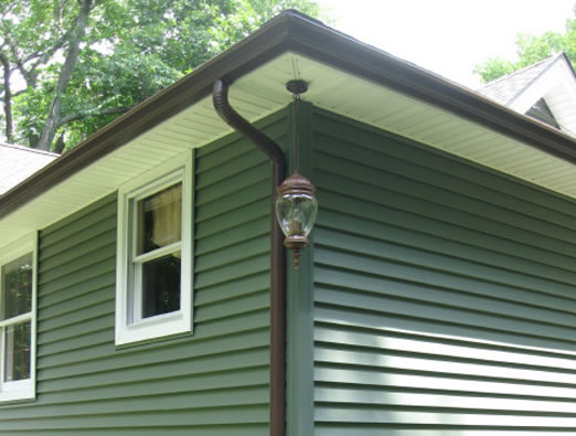 Copper Color Gutters