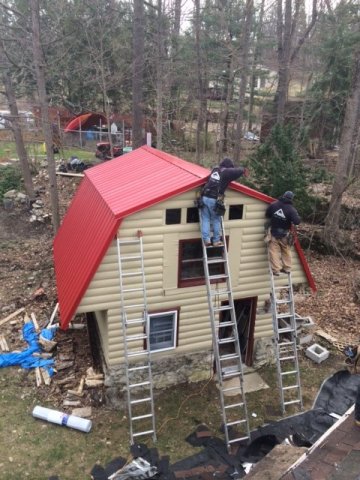 Red Standing Seam Metal Roofing