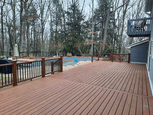 Trex Deck Tiki Torch With Trex Transcend Railing System